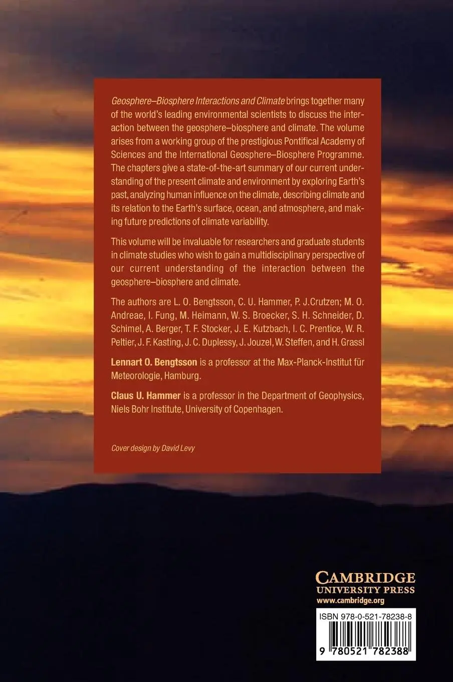 Rückseite: 9780521782388 | Geosphere-Biosphere Interactions and Climate | Bengtsson (u. a.)