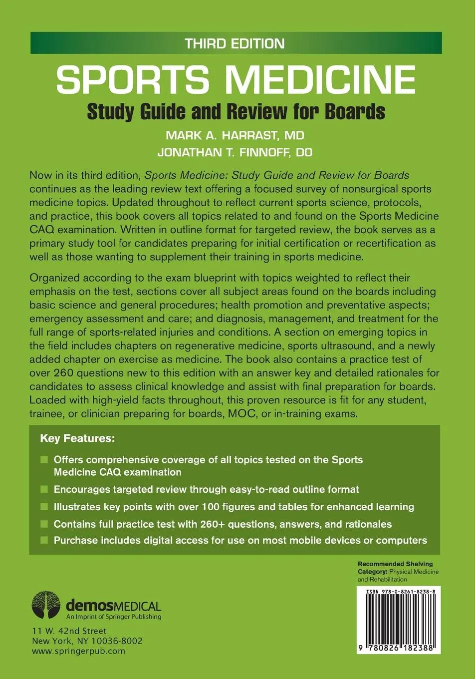 Rückseite: 9780826182388 | Sports Medicine | Study Guide and Review for Boards, Third Edition