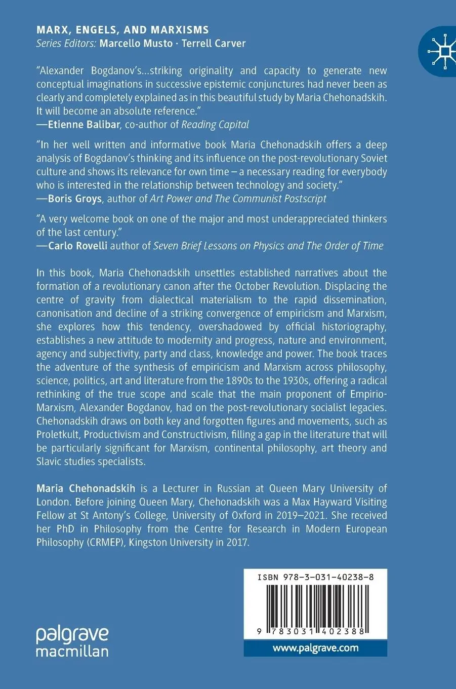 Rückseite: 9783031402388 | Alexander Bogdanov and the Politics of Knowledge after the October...