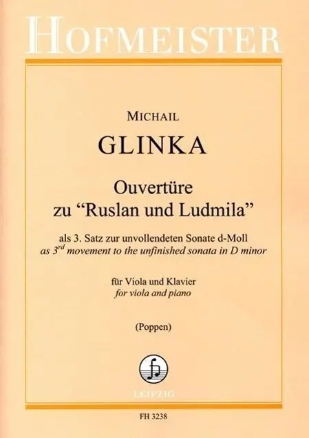 Cover: 9790203432388 | Ouvertüre zu "Ruslan und Ludmila", für Viola + Klavier | Glinka | Buch