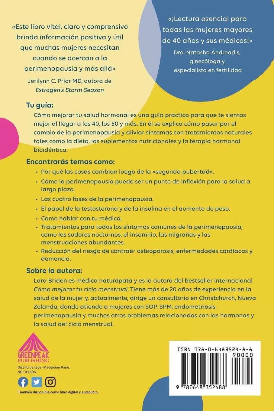 Rückseite: 9780648352488 | Cómo mejorar tu salud hormonal | Lara Briden | Taschenbuch | Spanisch