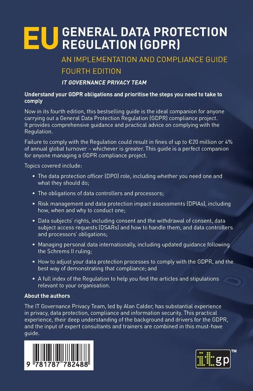 Rückseite: 9781787782488 | EU General Data Protection Regulation (GDPR) | Team | Taschenbuch