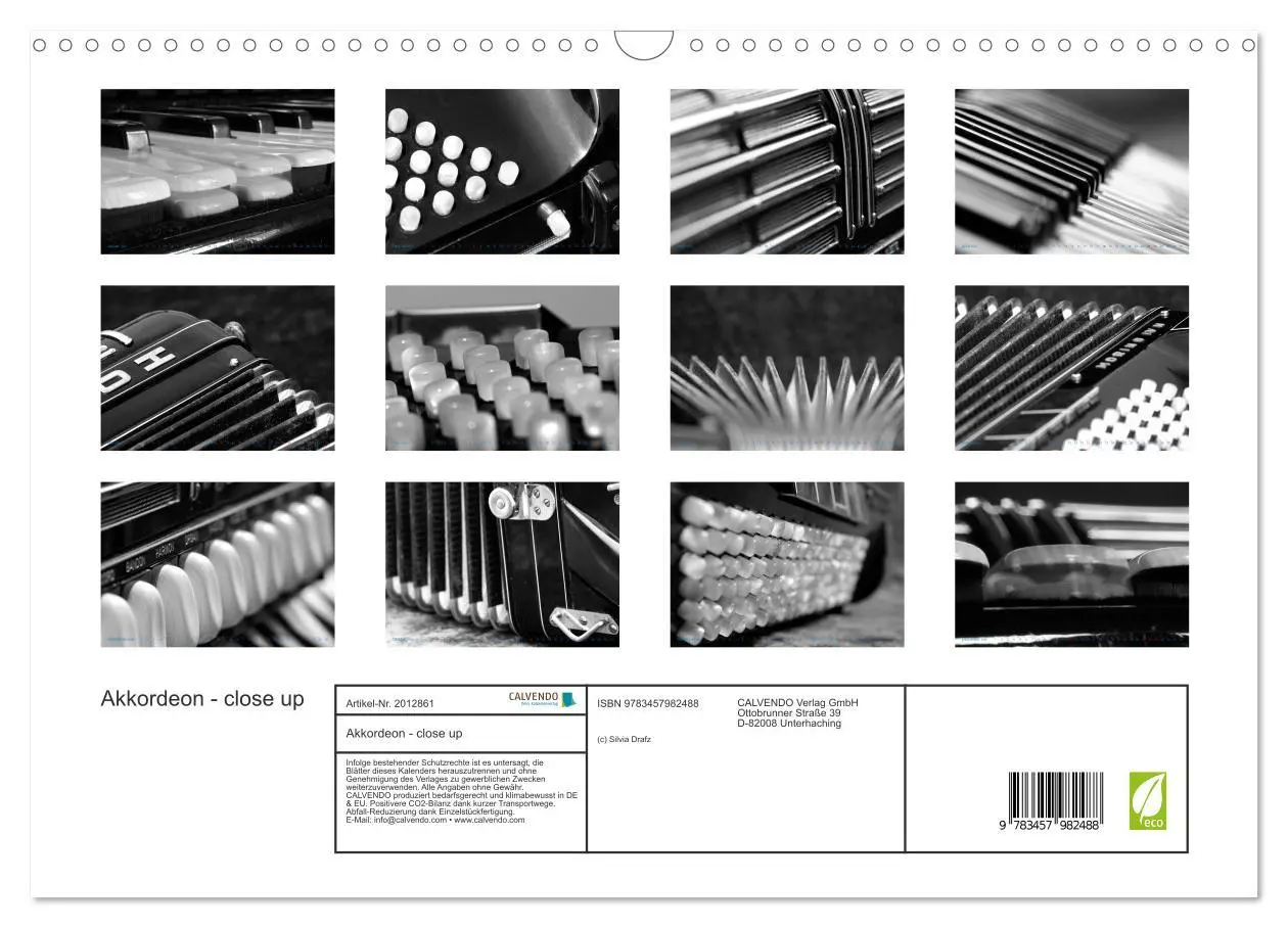 Bild: 9783457982488 | Akkordeon - close up (Wandkalender 2026 DIN A3 quer), CALVENDO...