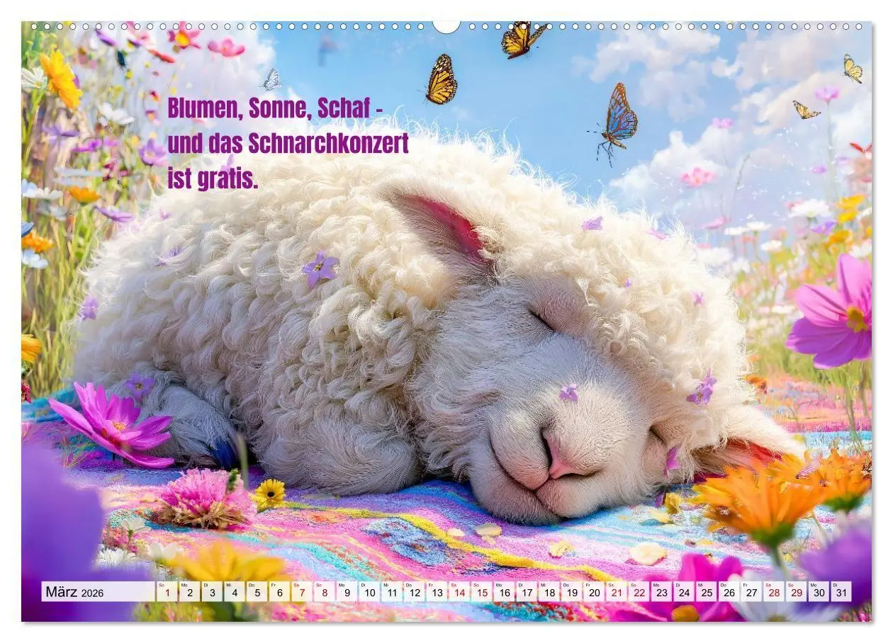 Bild: 9783516692488 | Schlaf gut, mein Schaf - Spruchkalender mit lustigen Schaf-Bildern...