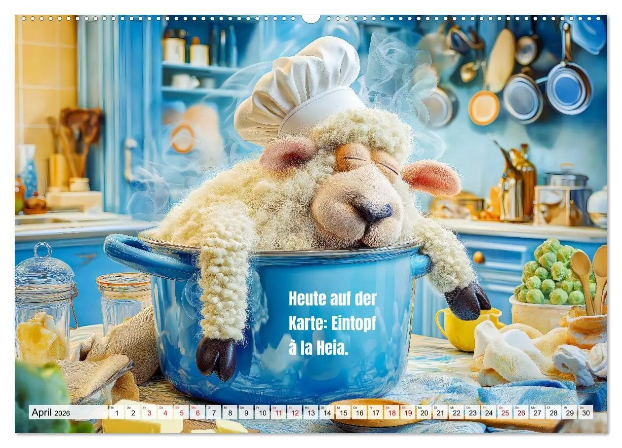 Bild: 9783516692488 | Schlaf gut, mein Schaf - Spruchkalender mit lustigen Schaf-Bildern...