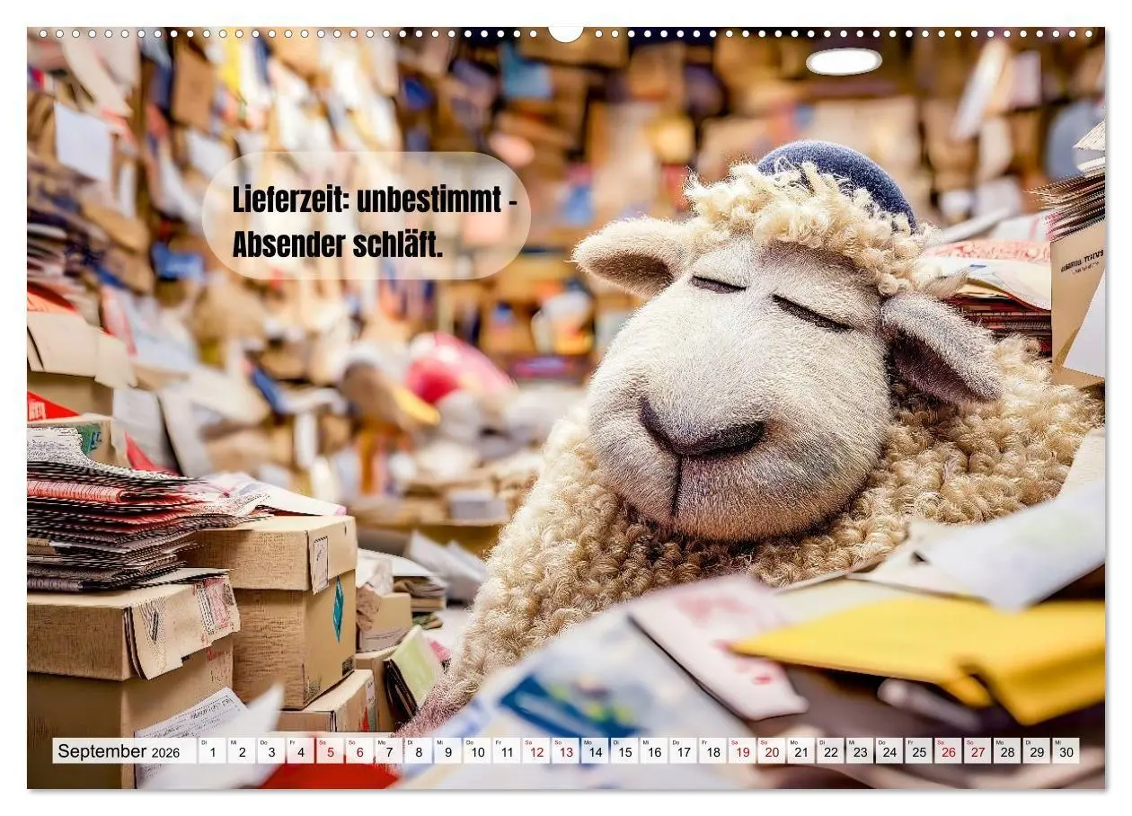 Bild: 9783516692488 | Schlaf gut, mein Schaf - Spruchkalender mit lustigen Schaf-Bildern...