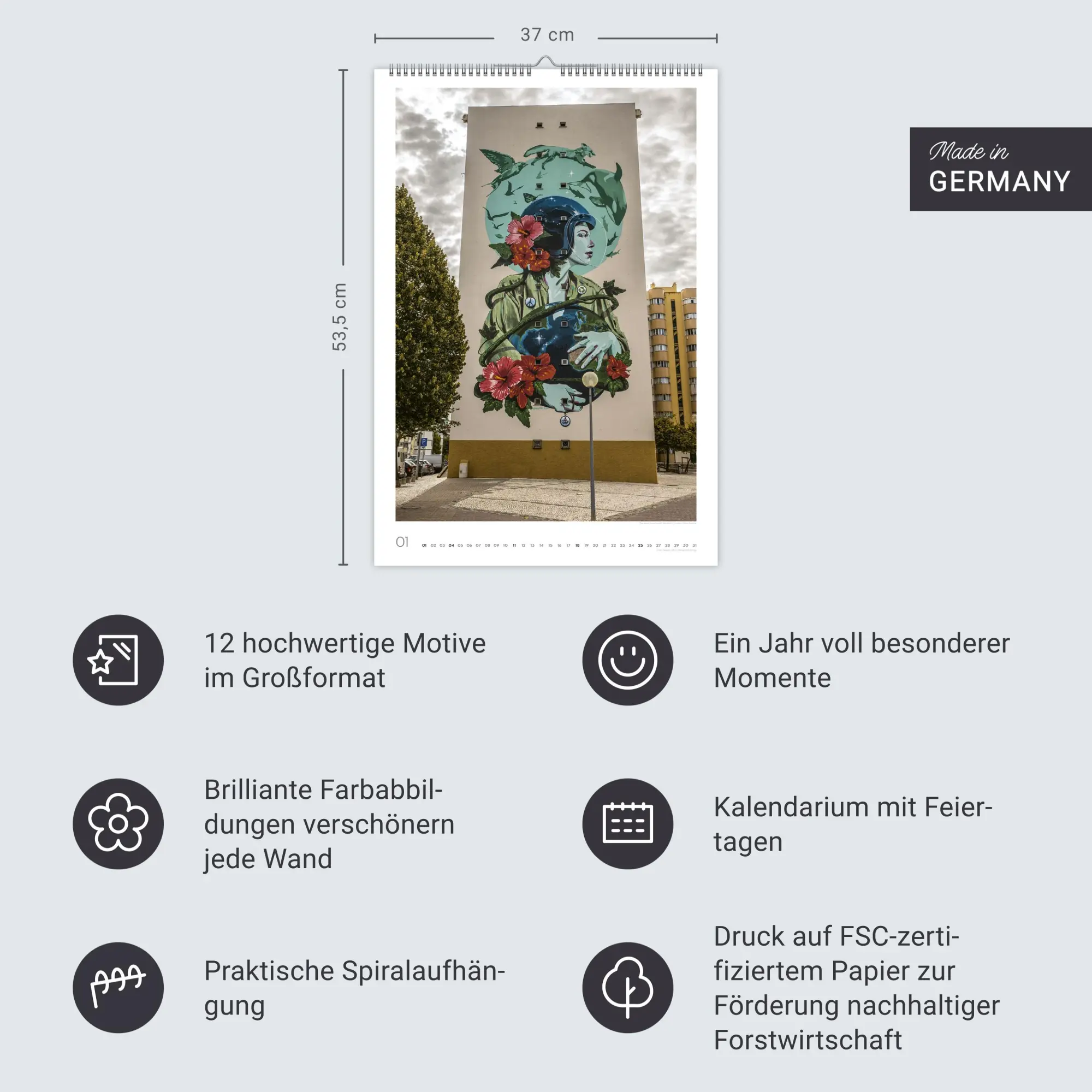 Bild: 9783756412488 | Streetart Posterkalender 2026 | Michael Harker | Kalender | 14 S.