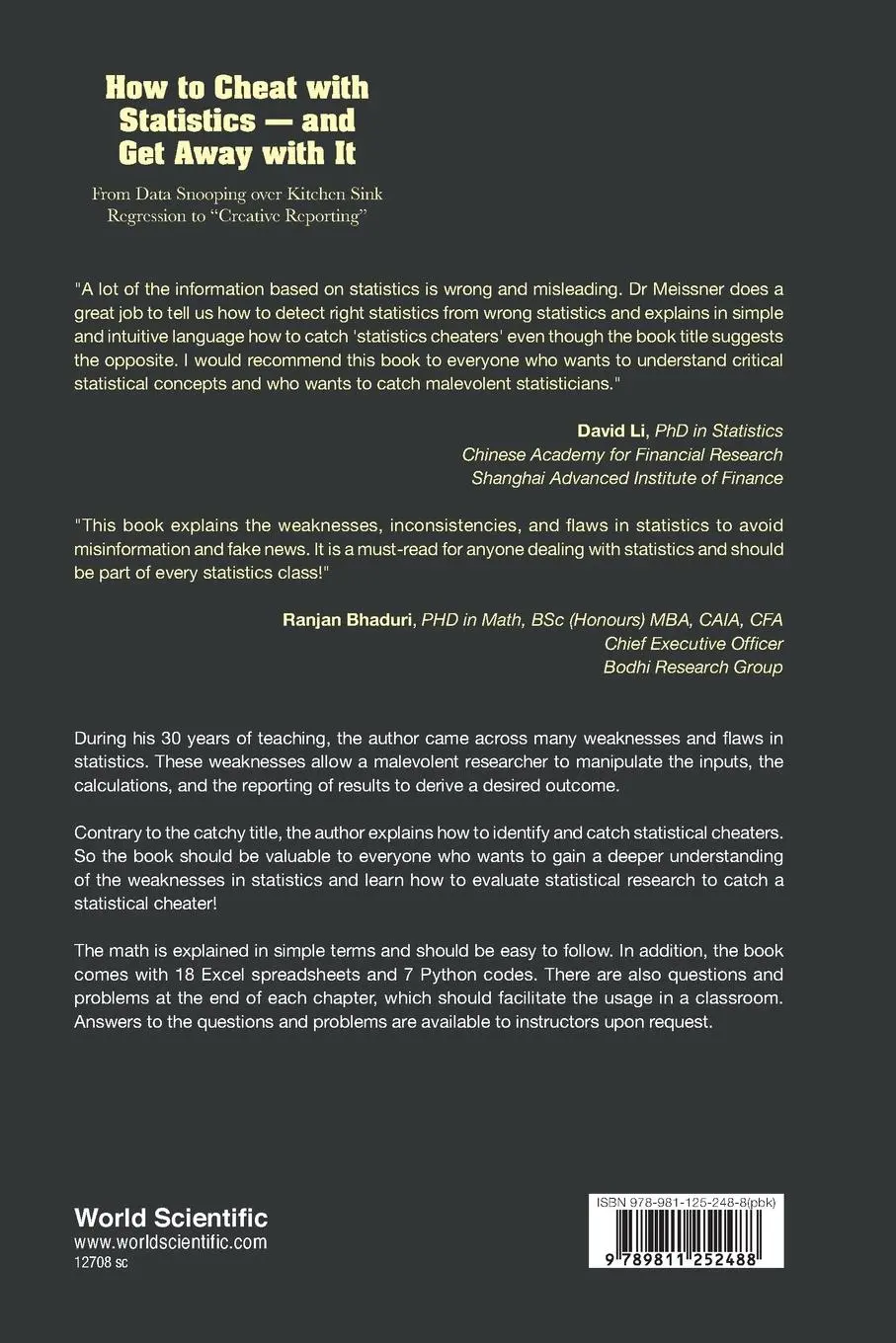 Rückseite: 9789811252488 | How to Cheat with Statistics - And Get Away with It: From Data...