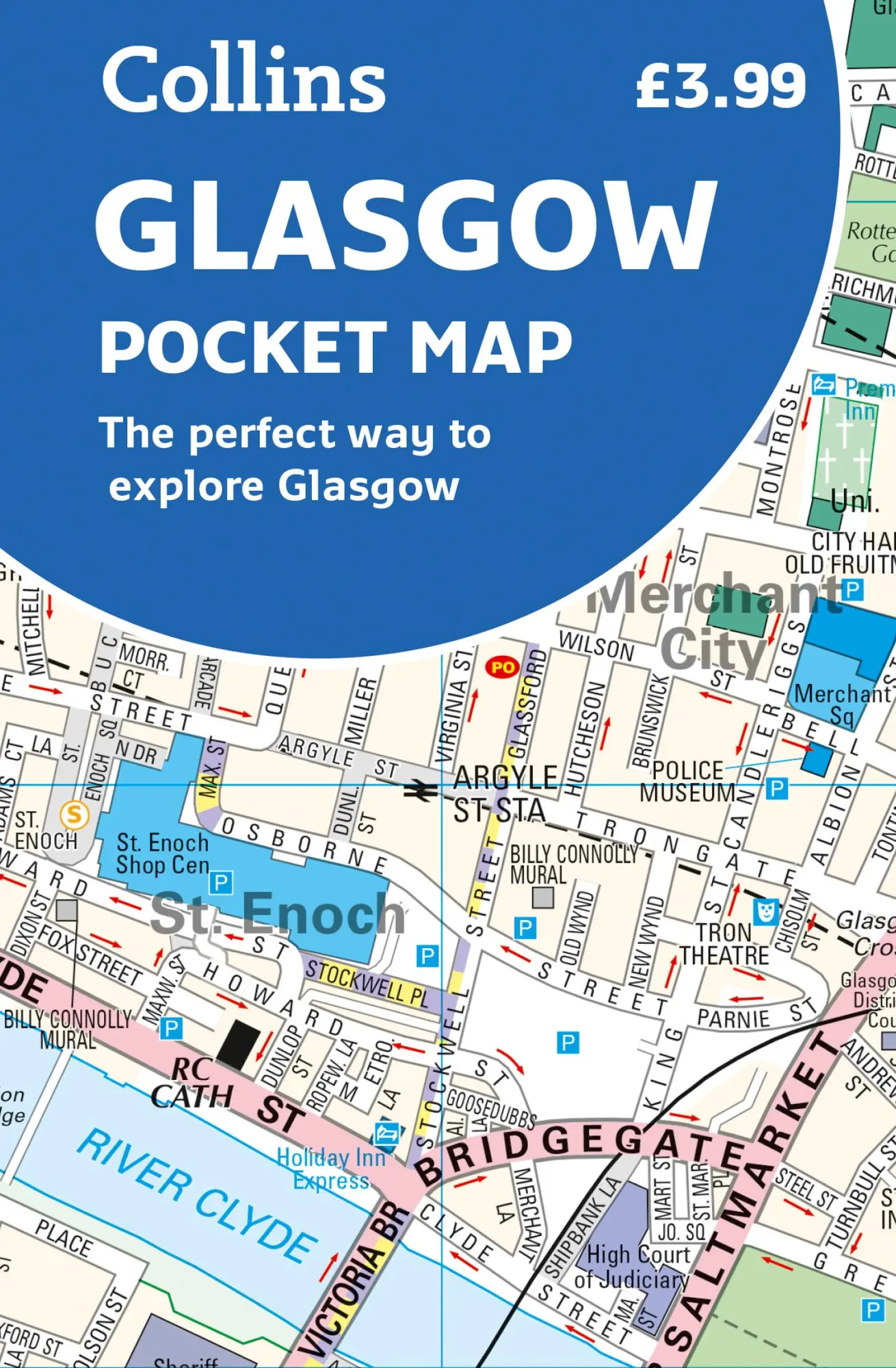 Cover: 9780008492588 | Glasgow Pocket Map | The Perfect Way to Explore Glasgow | Collins Maps