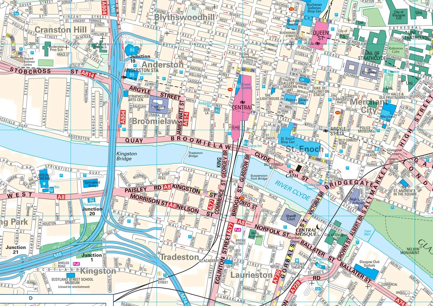 Bild: 9780008492588 | Glasgow Pocket Map | The Perfect Way to Explore Glasgow | Collins Maps
