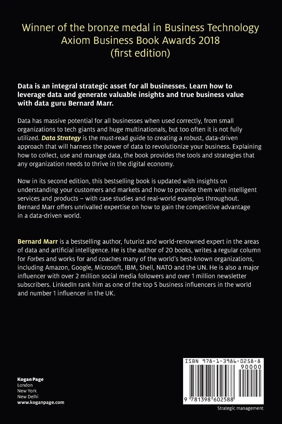 Rückseite: 9781398602588 | Data Strategy | Bernard Marr | Taschenbuch | Englisch | 2021