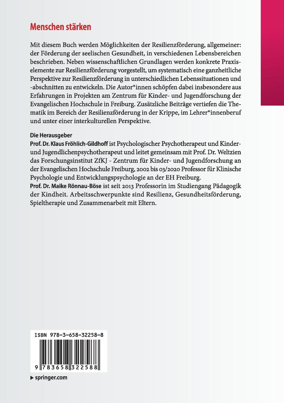Rückseite: 9783658322588 | Menschen stärken | Resilienzförderung in verschiedenen Lebensbereichen