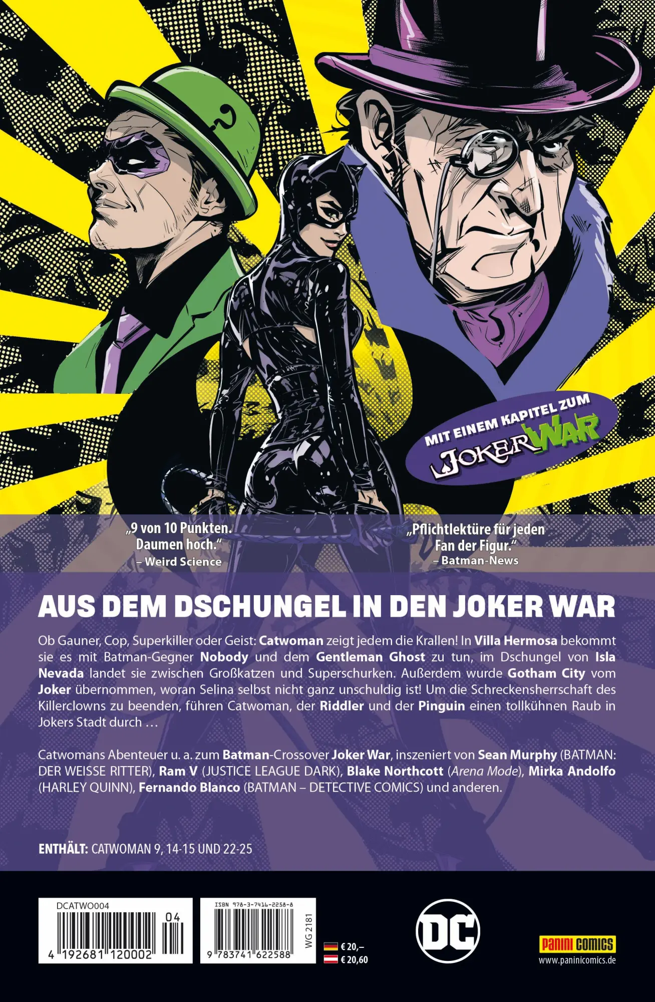 Rückseite: 9783741622588 | Catwoman | Bd. 4 (2. Serie): Die Krallen der Katze | Murphy (u. a.)