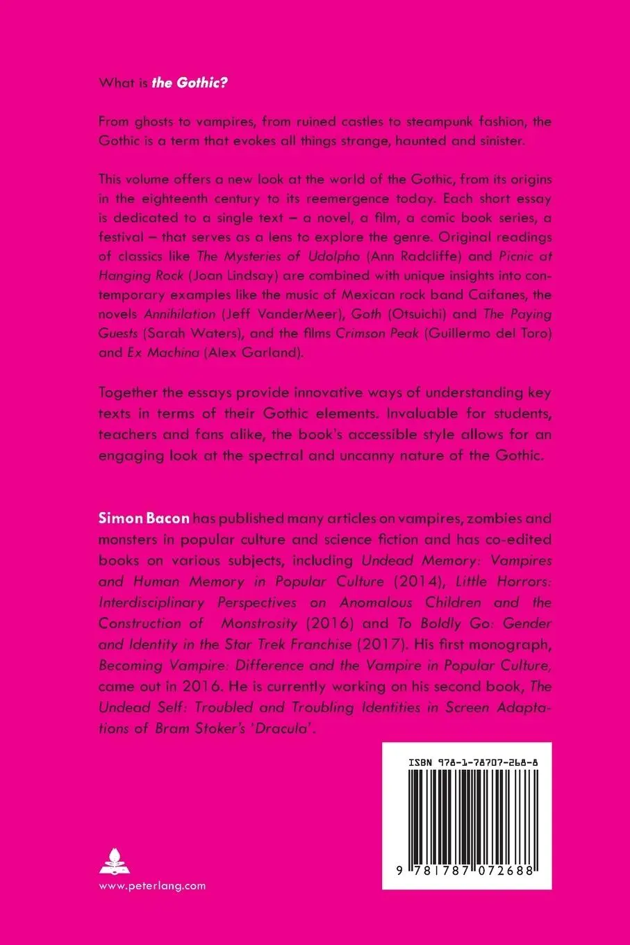 Rückseite: 9781787072688 | The Gothic | A Reader | Simon Bacon | Taschenbuch | Paperback | 2018