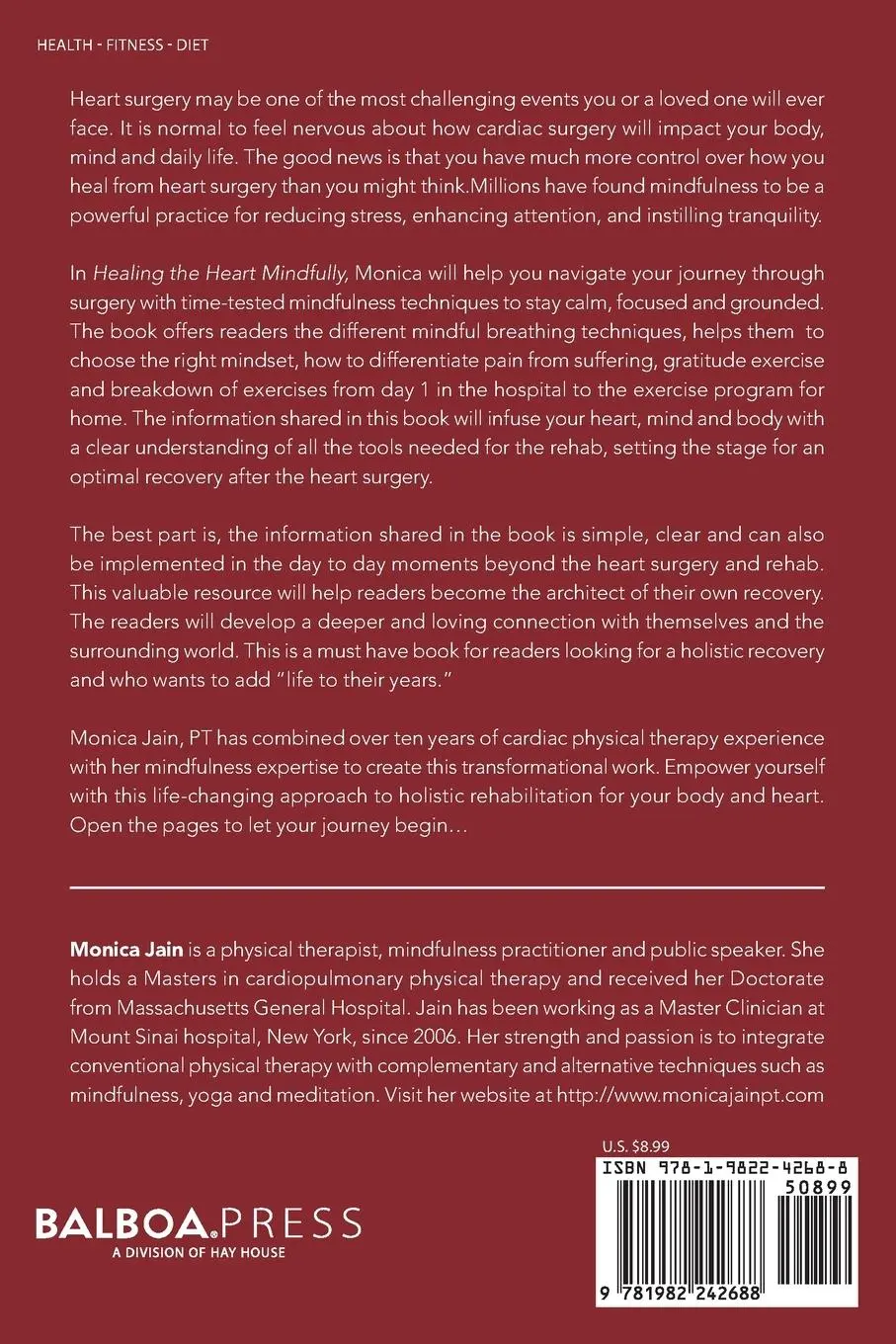 Rückseite: 9781982242688 | Healing the Heart Mindfully | Monica Jain Pt Dpt | Taschenbuch | 2020