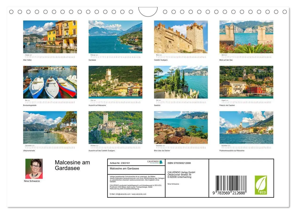 Bild: 9783569212688 | Malcesine am Gardasee (Wandkalender 2027 DIN A4 quer), CALVENDO...