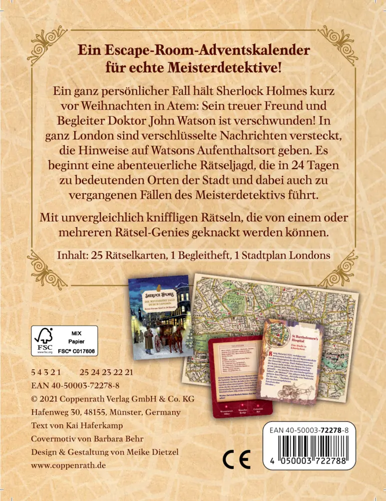Bild: 4050003722788 | Schachtelspiel - Sherlock Holmes | Kai Haferkamp | Buch | 12 S. | 2021