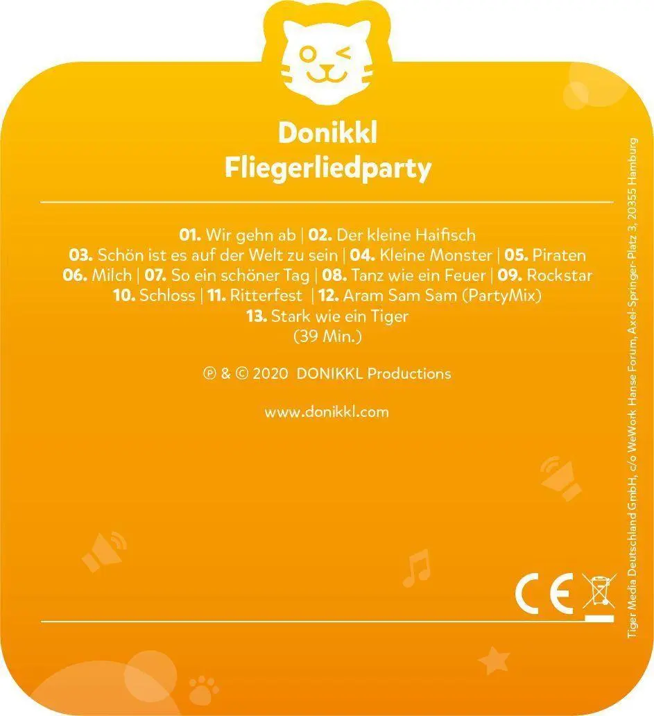 Bild: 4260535482788 | tigercard - Donikkl - Fliegerliedparty | Deutsch | 2020