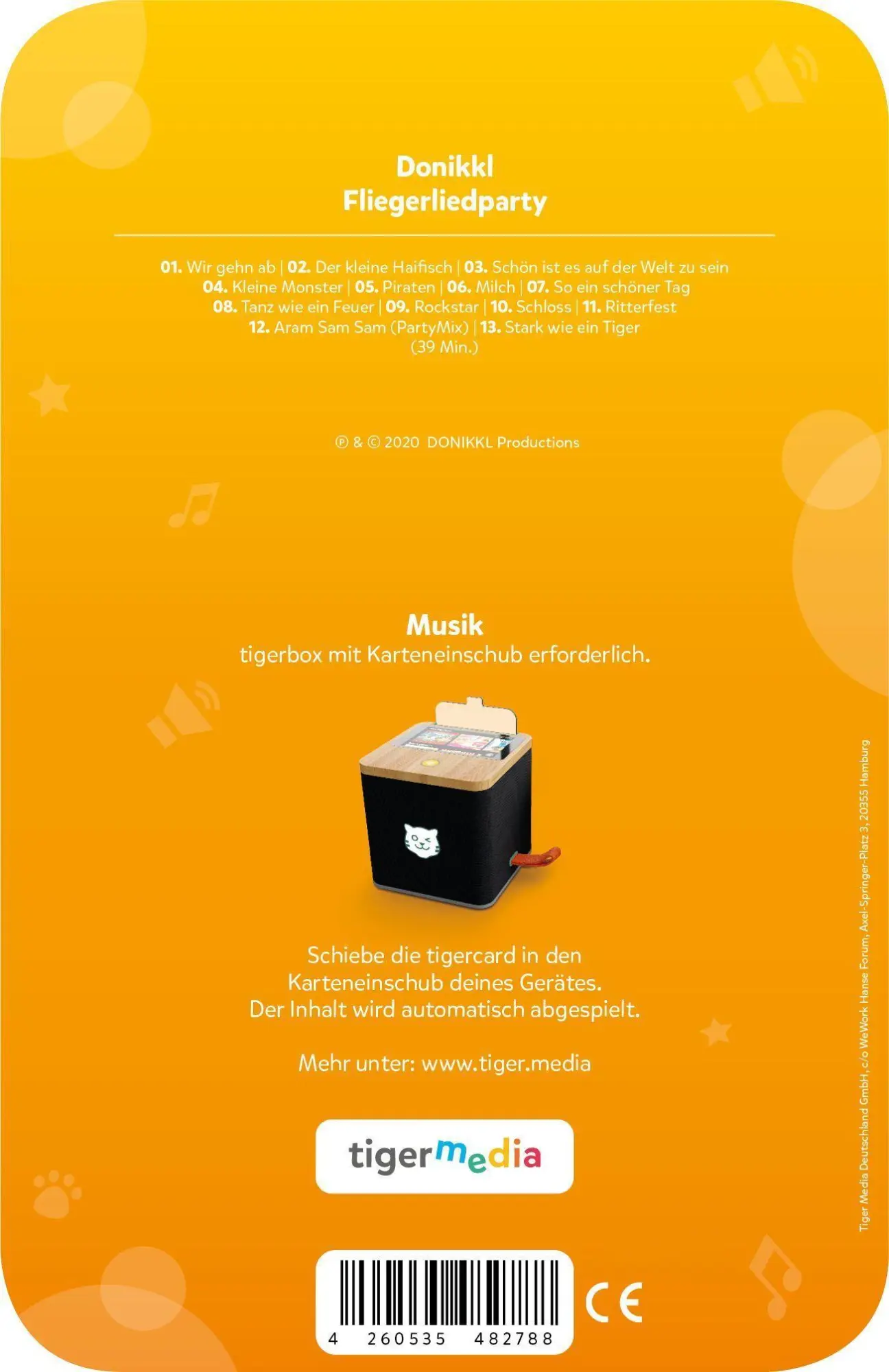 Bild: 4260535482788 | tigercard - Donikkl - Fliegerliedparty | Deutsch | 2020