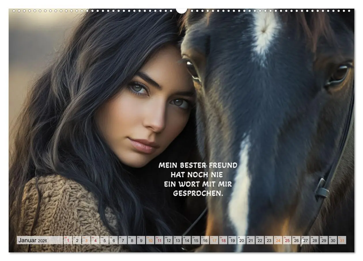 Bild: 9783457262788 | Pferde und Seelensprüche (hochwertiger Premium Wandkalender 2026...