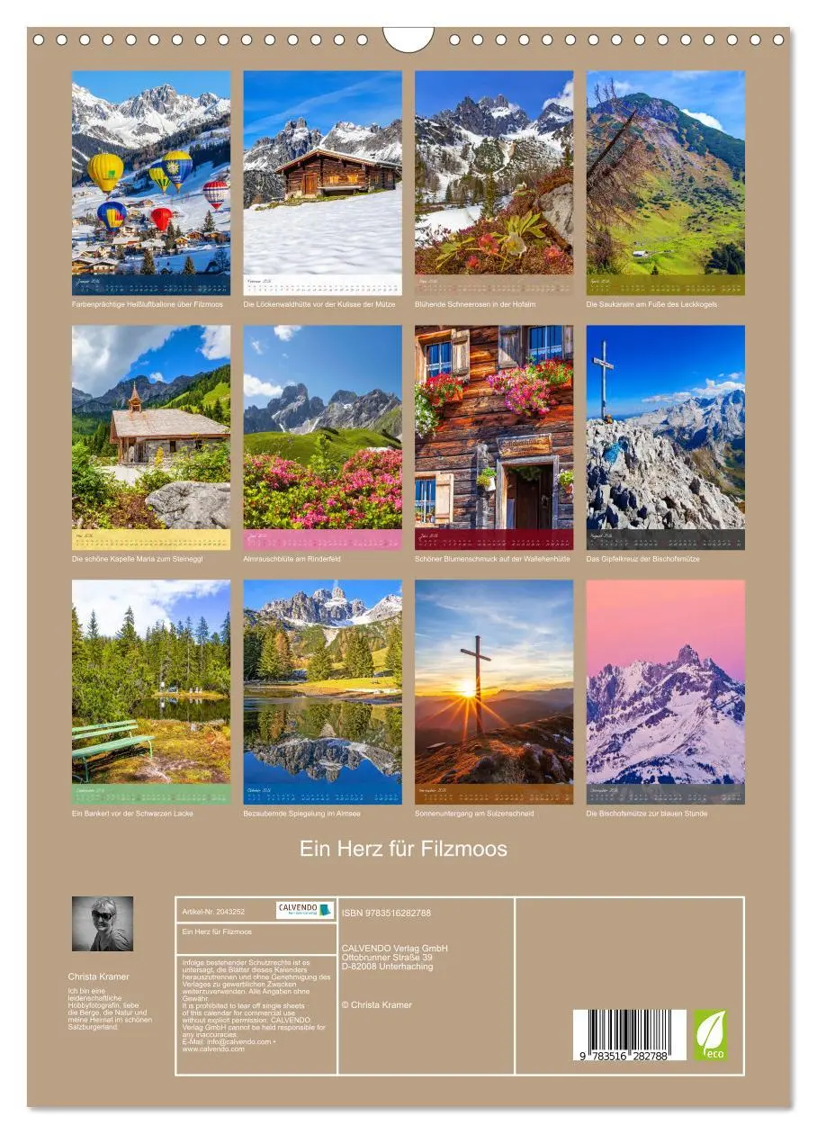 Bild: 9783516282788 | Ein Herz für Filzmoos (Wandkalender 2026 DIN A3 hoch), CALVENDO...