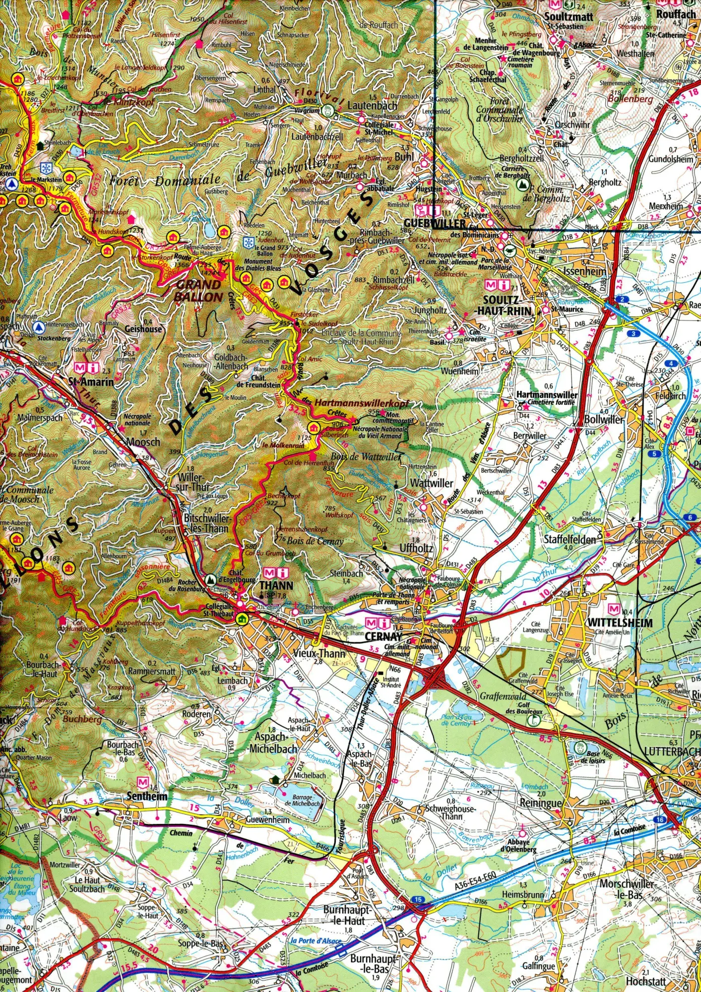 Bild: 9782758552888 | La Traversee des Vosges | 1:100000 | (Land-)Karte | Französisch | 2022