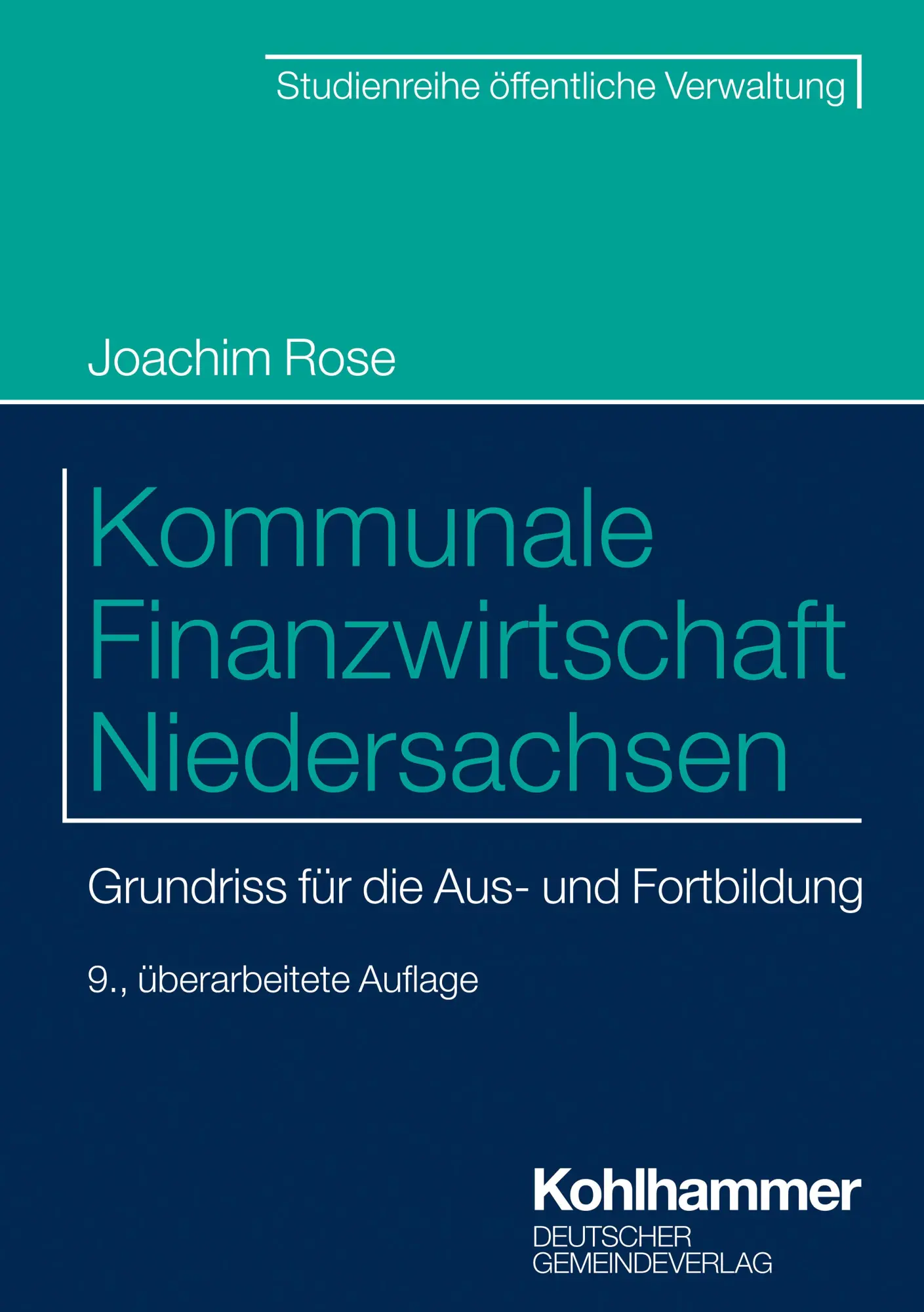 Cover: 9783555022888 | Kommunale Finanzwirtschaft Niedersachsen | Joachim Rose | Taschenbuch