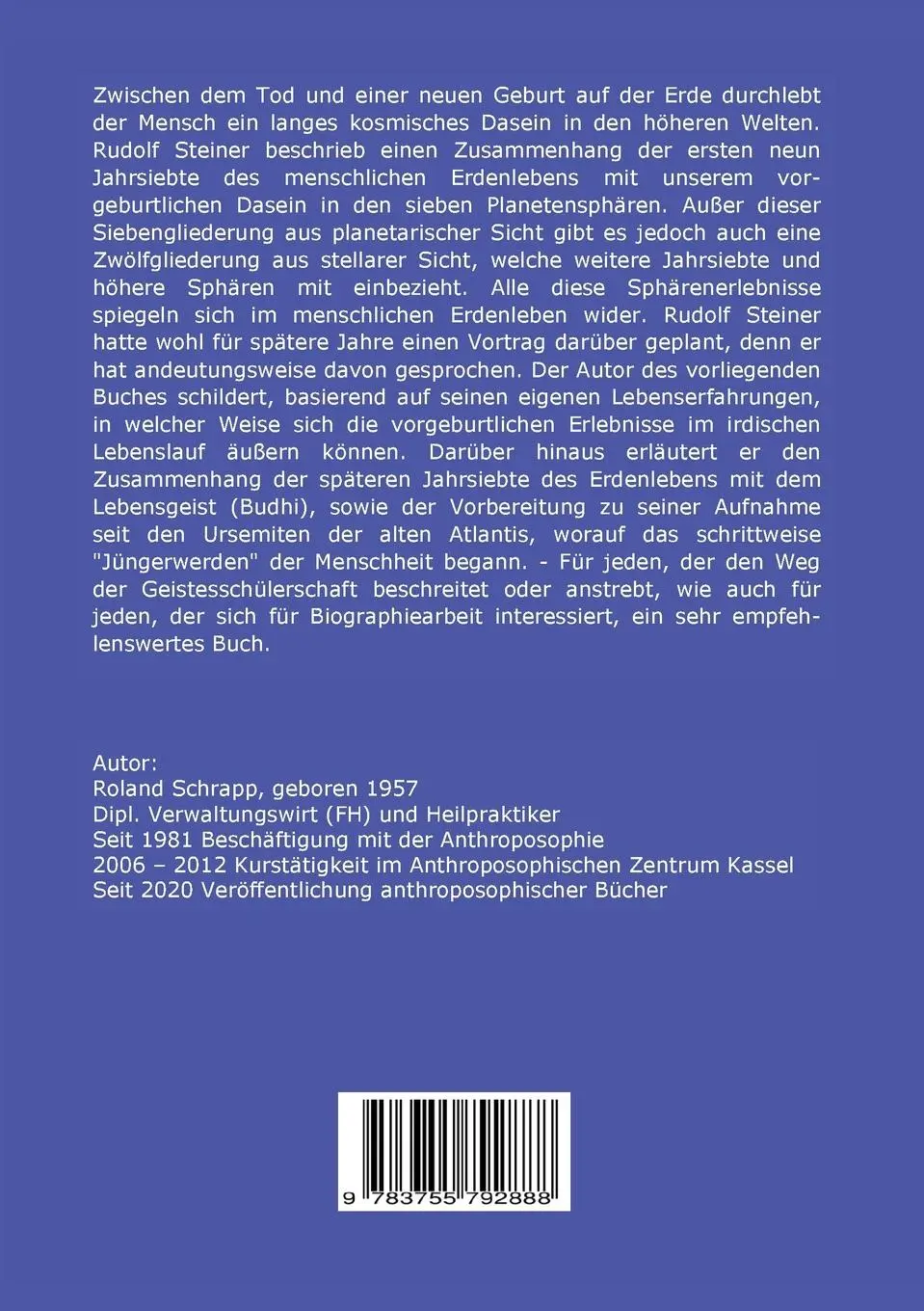 Rückseite: 9783755792888 | Spiegelungen des vorgeburtlichen Daseins des Menschen in den...