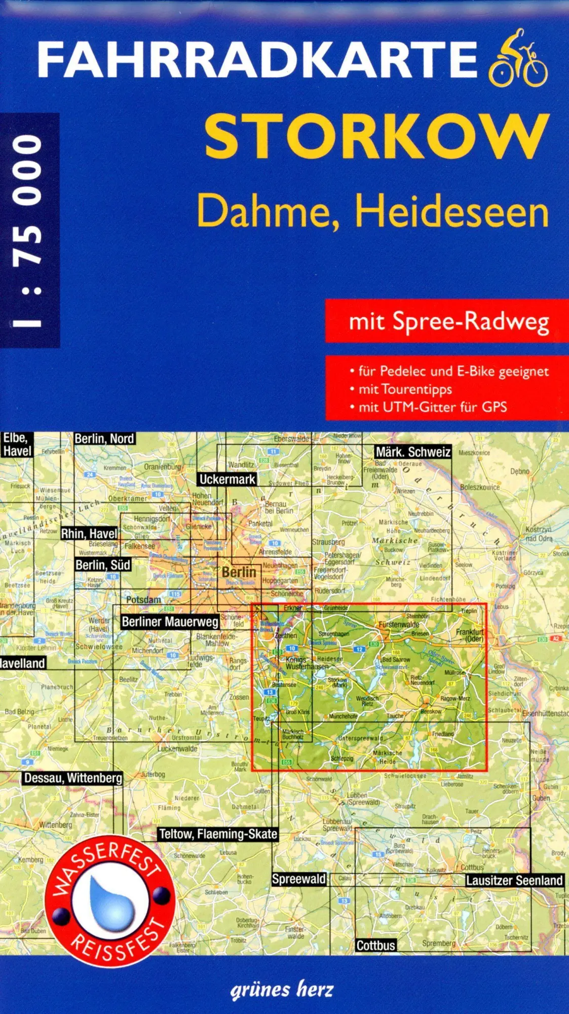 Cover: 9783866362888 | Fahrradkarte Storkow, Dahme, Heideseen | (Land-)Karte | Deutsch | 2019