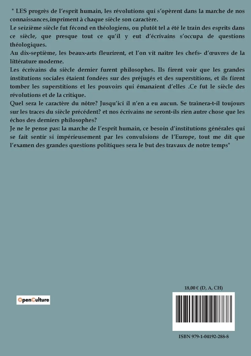 Rückseite: 9791041922888 | De la réorganisation de la société européenne | Simon (u. a.) | Buch