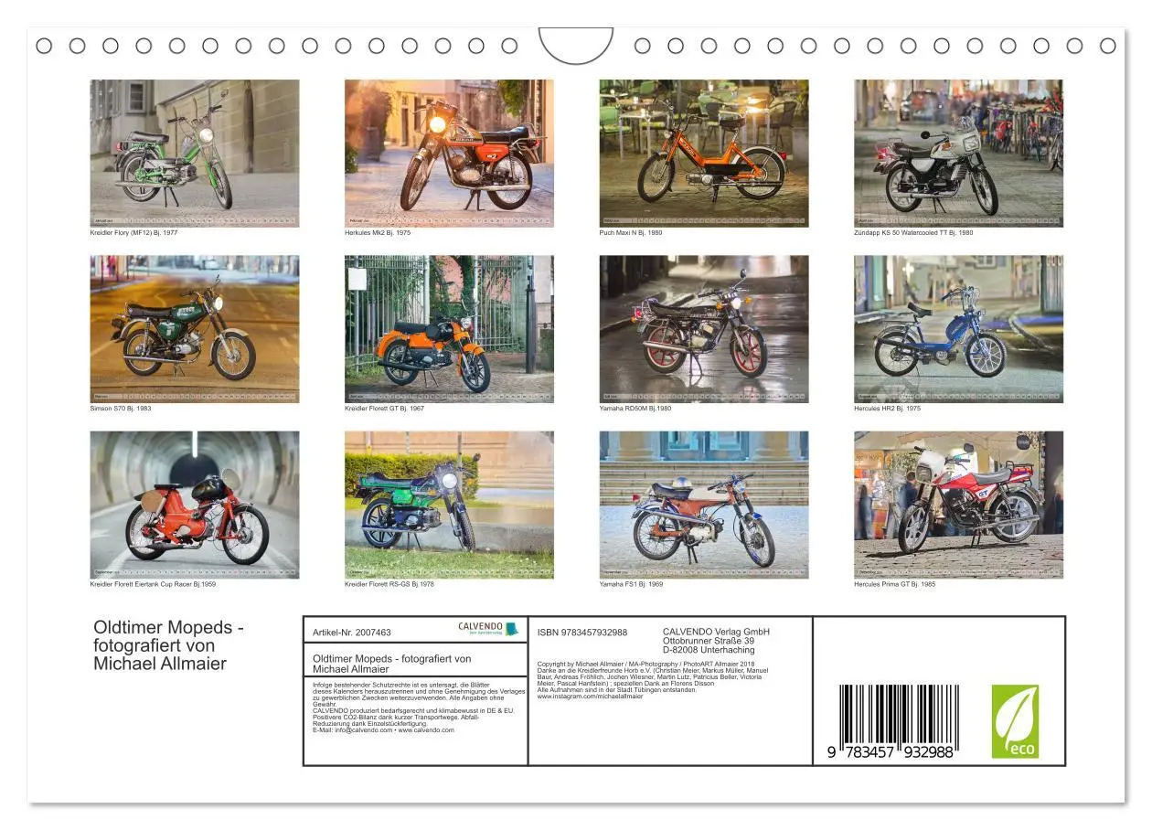 Bild: 9783457932988 | Oldtimer Mopeds - fotografiert von Michael Allmaier (Wandkalender...