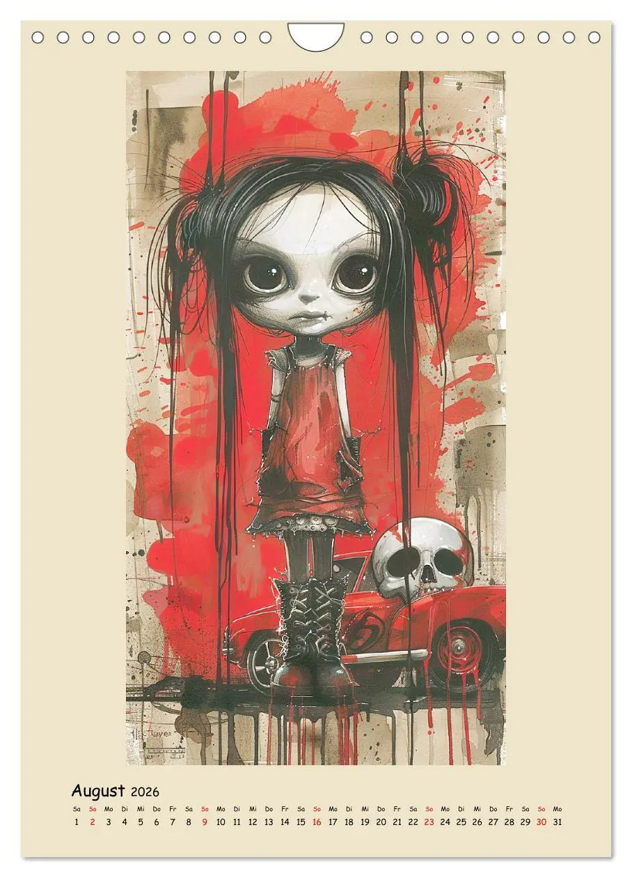 Bild: 9783516262988 | Gothic Punk Girls im künstlerischen Manga-Stil (Wandkalender 2026...