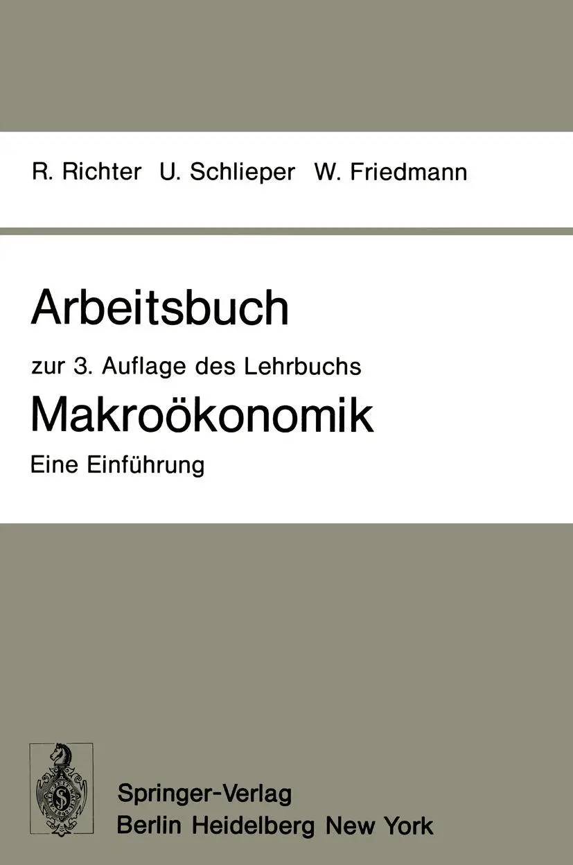 Cover: 9783540092988 | Arbeitsbuch zur 3. Auflage des Lehrbuchs Makroökonomik - Eine...