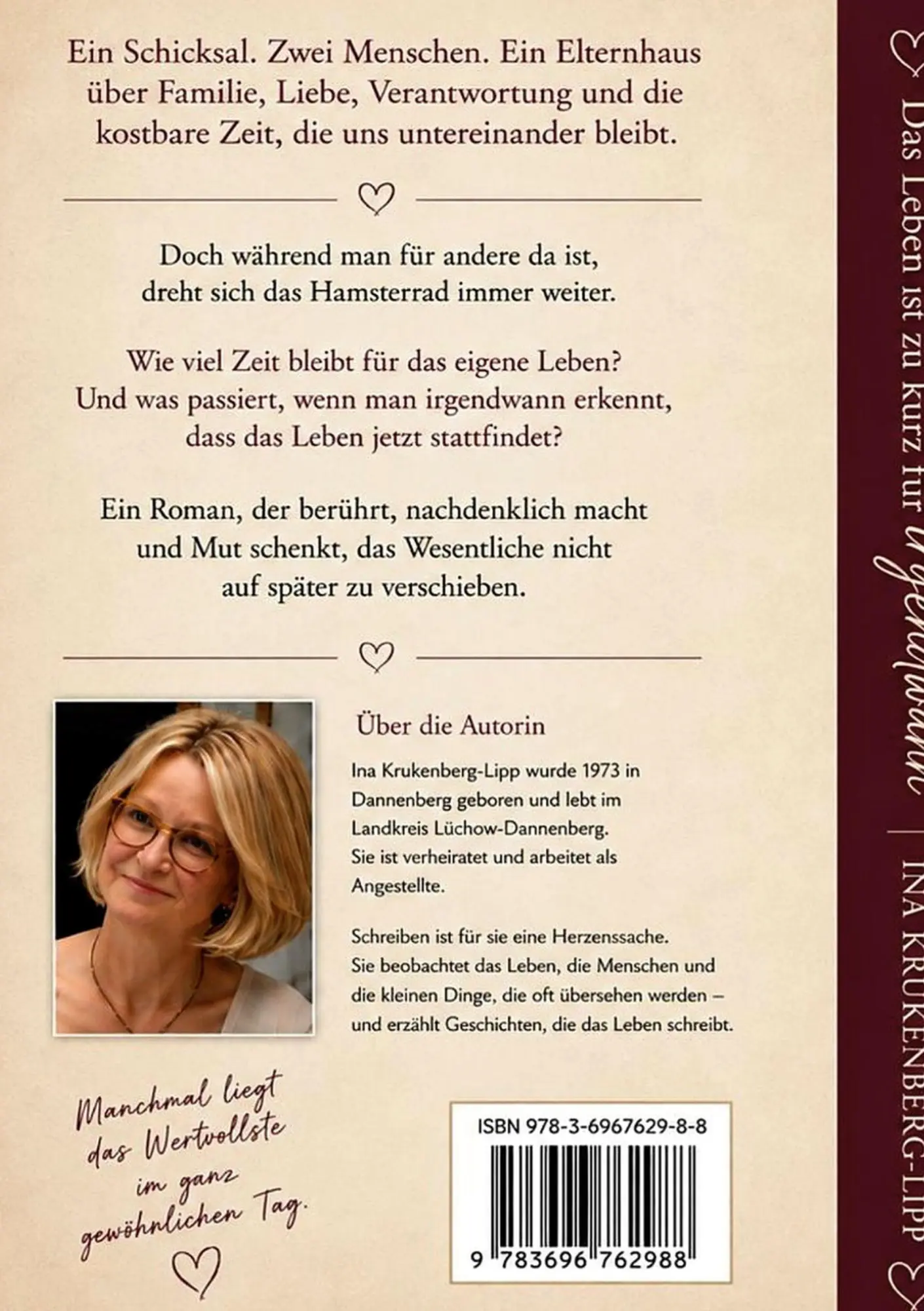 Rückseite: 9783696762988 | Das Leben ist zu kurz für irgendwann | Ina Krukenberg-Lipp | Buch