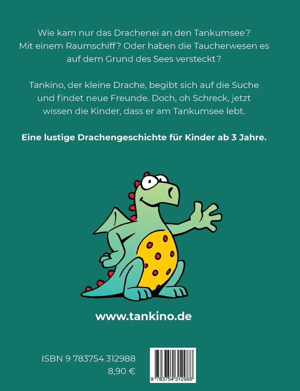 Rückseite: 9783754312988 | Tankino - Der Drache vom Tankumsee | Telse Maria Kähler | Taschenbuch