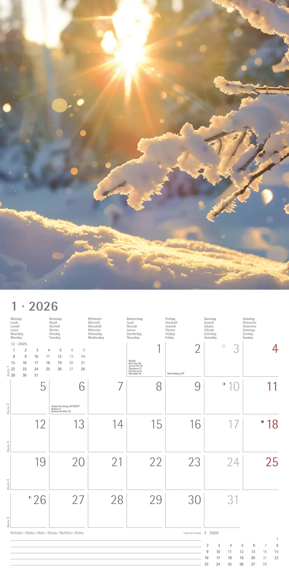Bild: 4069095003088 | Sunny Moments 2026 - Broschürenkalender 30x30 cm (30x60 geöffnet) -...