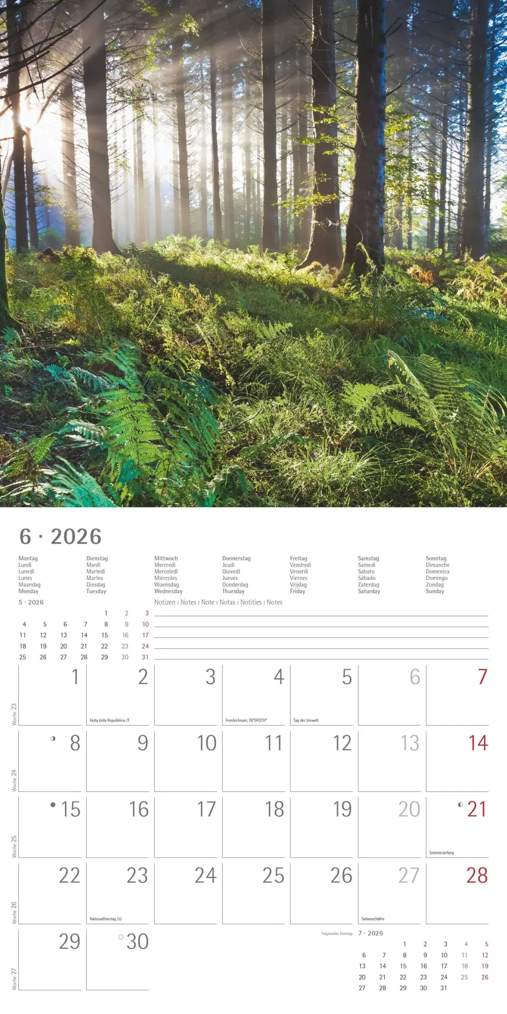 Bild: 4069095003088 | Sunny Moments 2026 - Broschürenkalender 30x30 cm (30x60 geöffnet) -...