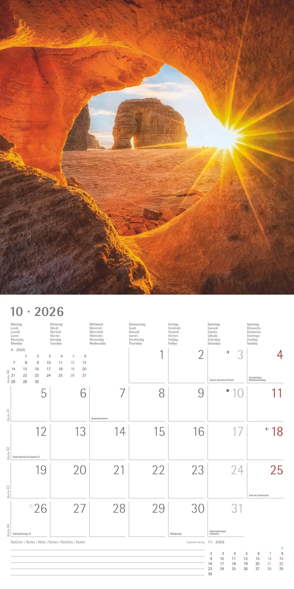 Bild: 4069095003088 | Sunny Moments 2026 - Broschürenkalender 30x30 cm (30x60 geöffnet) -...