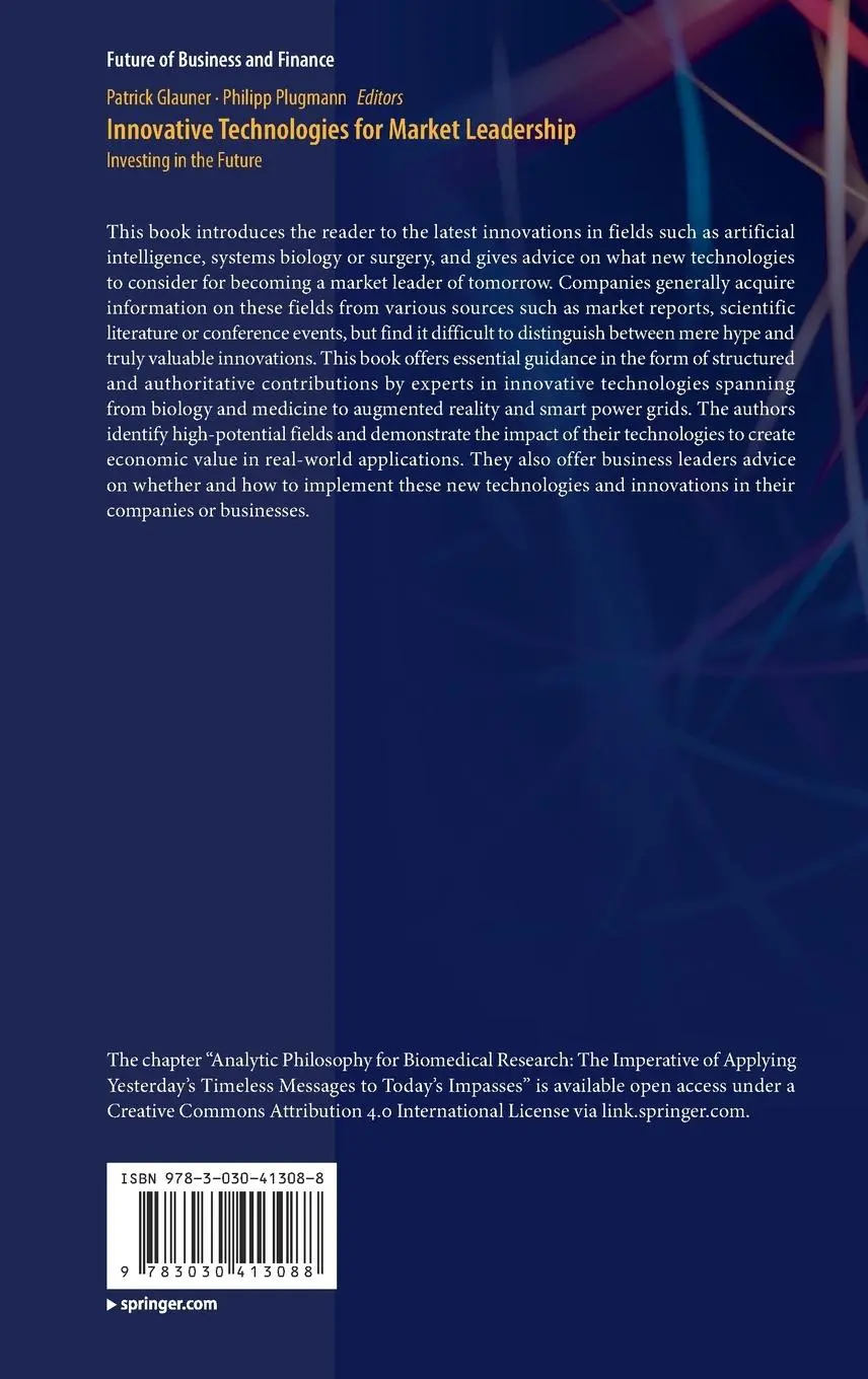 Rückseite: 9783030413088 | Innovative Technologies for Market Leadership | Plugmann (u. a.) | xv