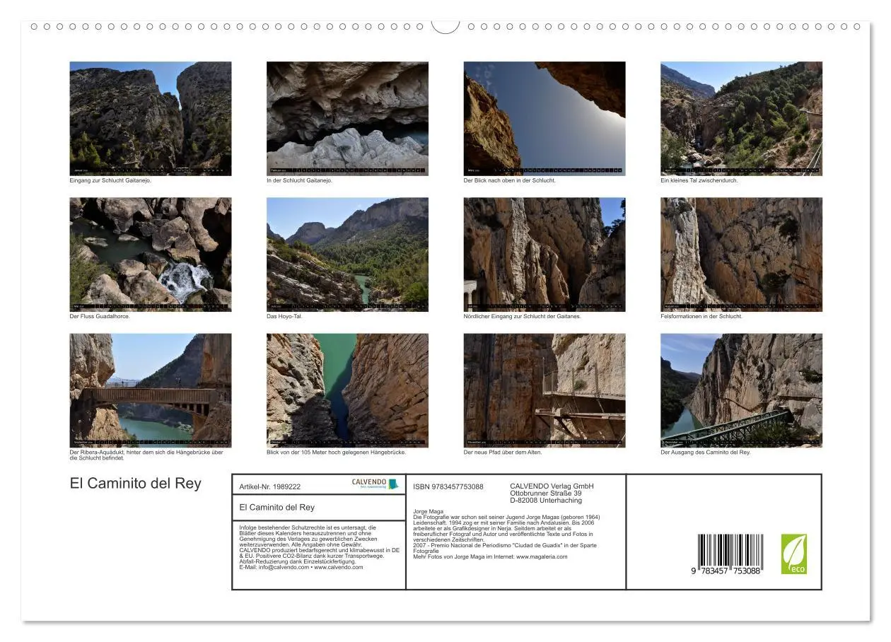 Bild: 9783457753088 | El Caminito del Rey (hochwertiger Premium Wandkalender 2026 DIN A2...