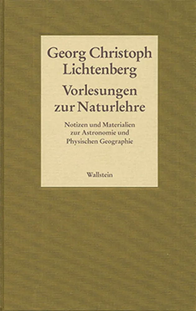 Cover: 9783835313088 | Vorlesungen zur Naturlehre. Notizen und Materialien zur Astronomie...