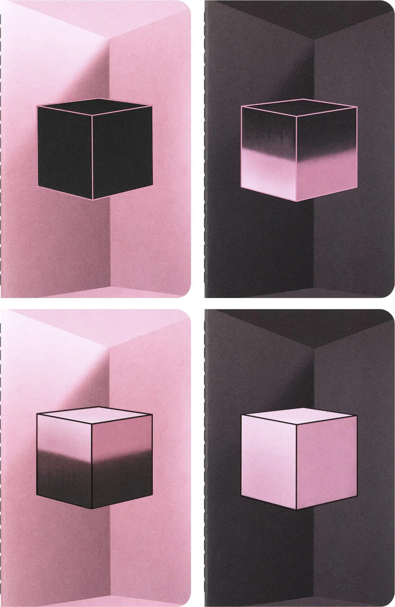 Bild: 8056711513188 | Moleskine X Blackpink Cahiers (4er-Set), P/A6, blanko, dekoriert