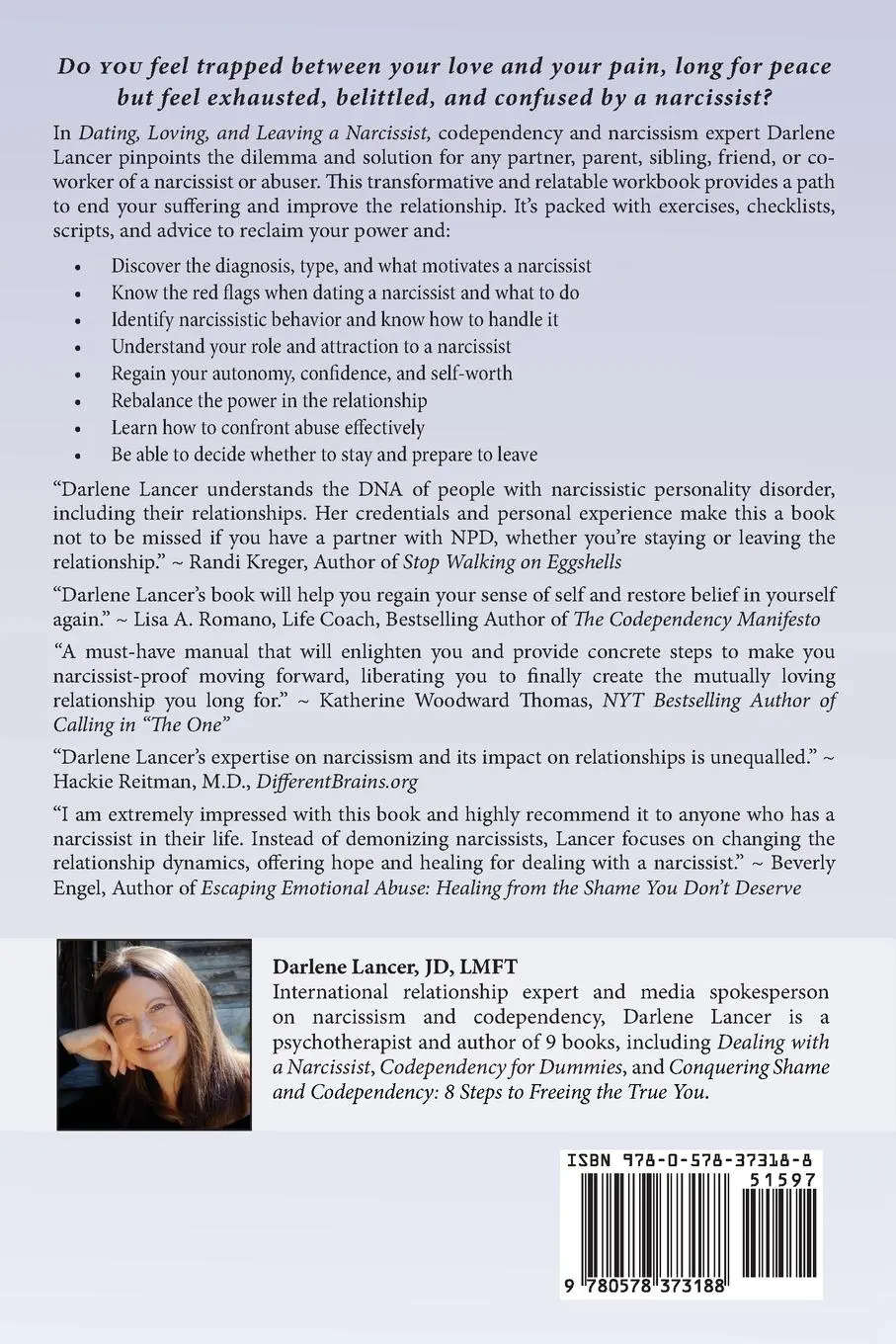 Rückseite: 9780578373188 | Dating, Loving, and Leaving a Narcissist | Darlene A. Lancer | Buch