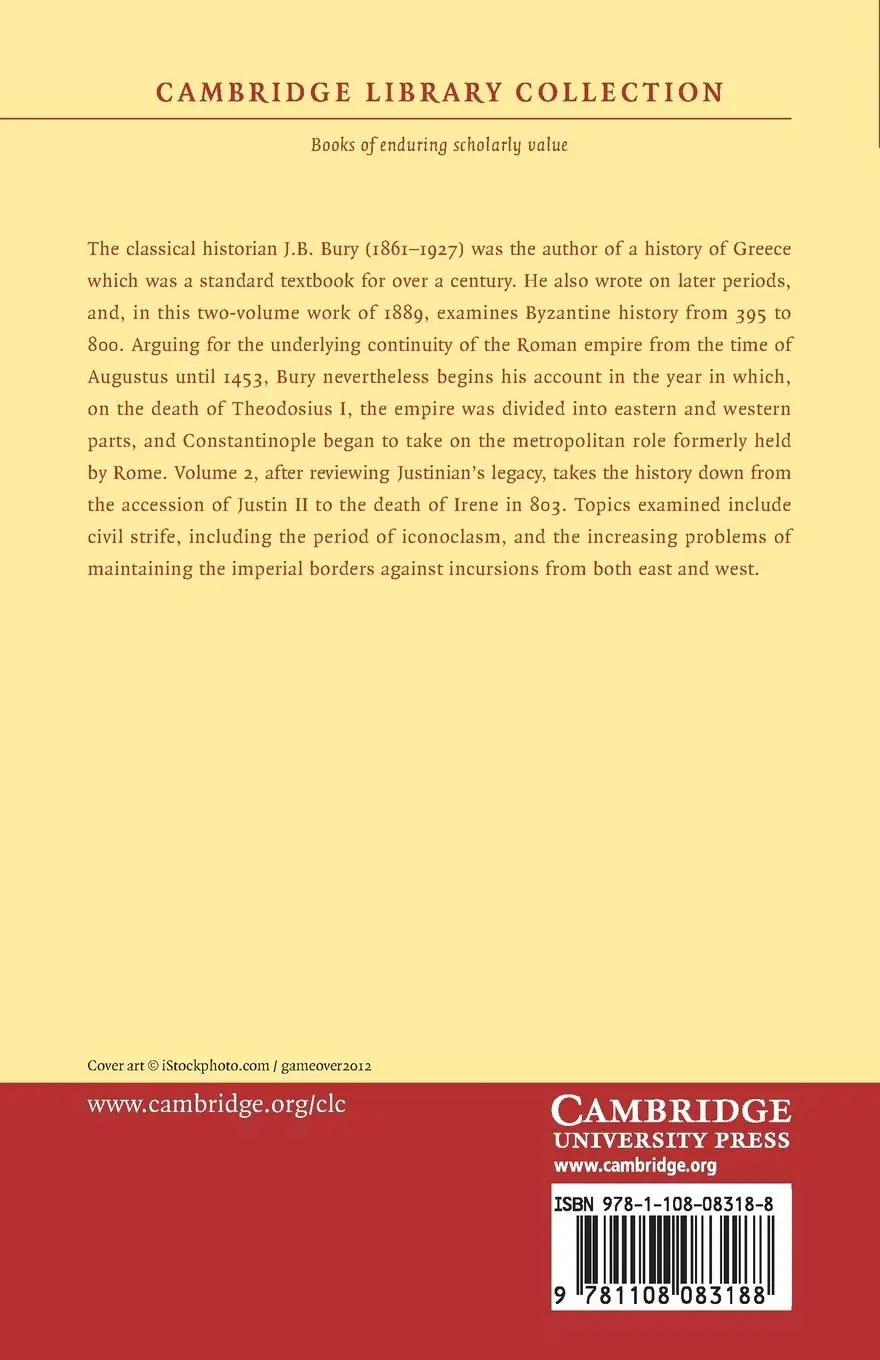 Rückseite: 9781108083188 | A History of the Later Roman Empire - Volume 2 | J. B. Bury | Buch