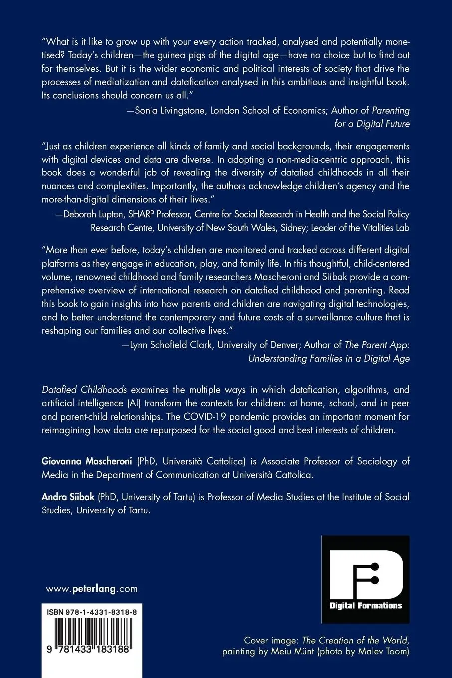 Rückseite: 9781433183188 | Datafied Childhoods | Giovanna Mascheroni (u. a.) | Taschenbuch | 2021