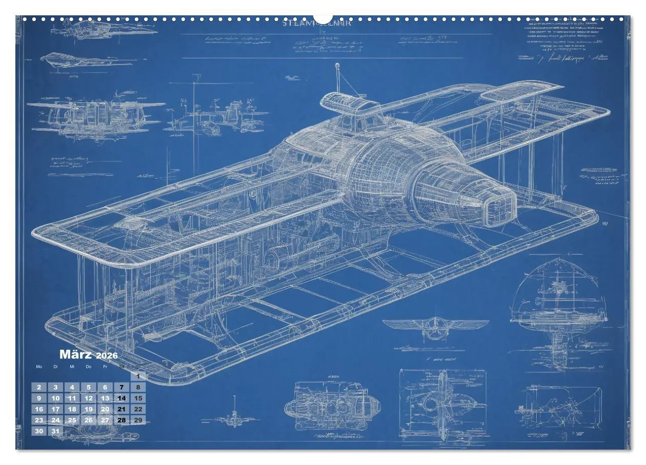 Bild: 9783457433188 | Steampunk - Blaupausen (Wandkalender 2026 DIN A2 quer), CALVENDO...