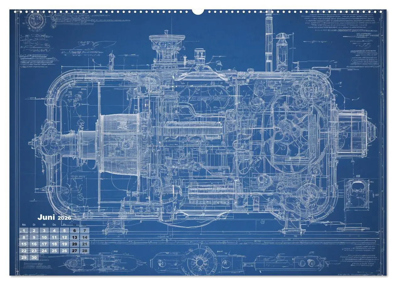 Bild: 9783457433188 | Steampunk - Blaupausen (Wandkalender 2026 DIN A2 quer), CALVENDO...