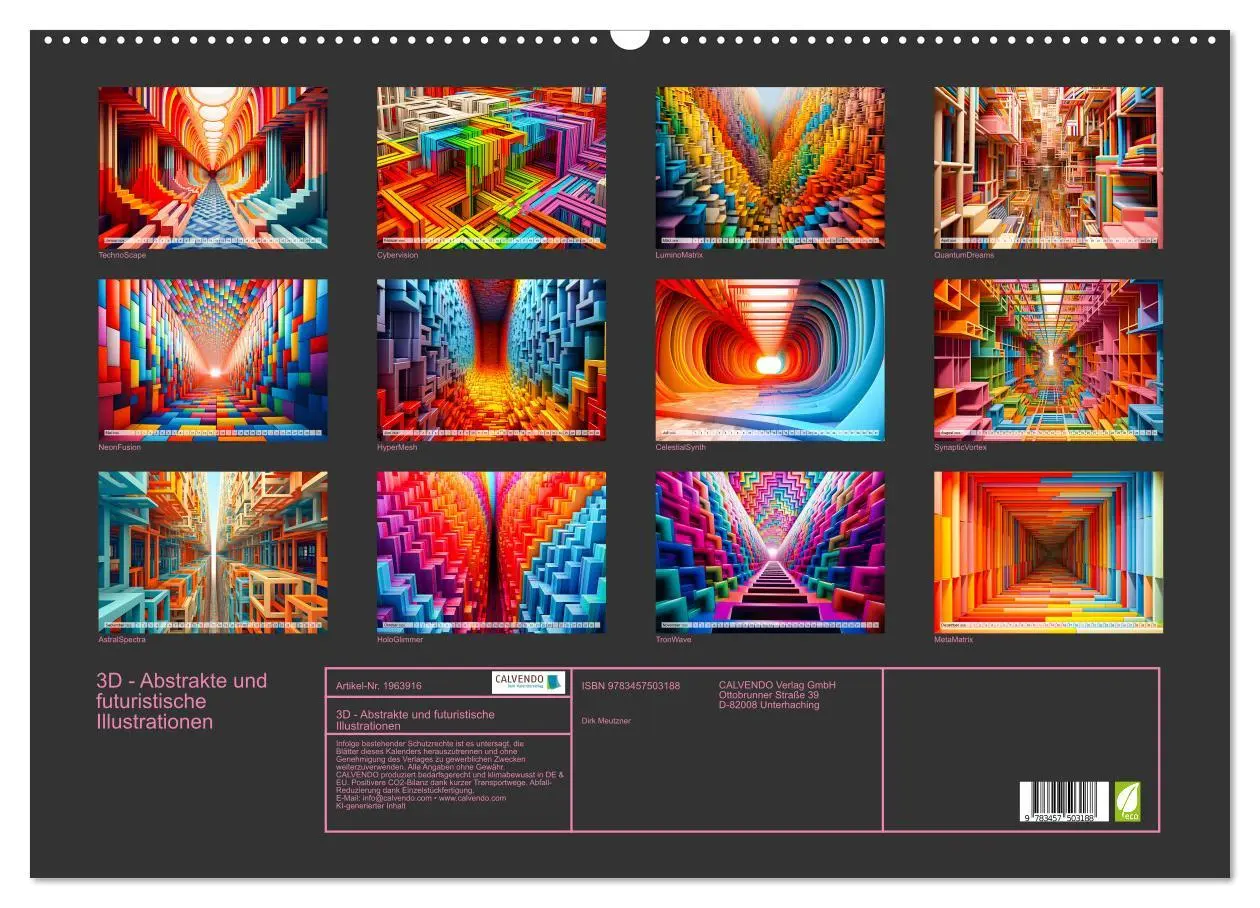 Bild: 9783457503188 | 3D - Abstrakte und futuristische Illustrationen (Wandkalender 2026...