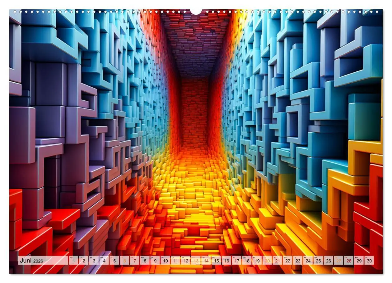 Bild: 9783457503188 | 3D - Abstrakte und futuristische Illustrationen (Wandkalender 2026...
