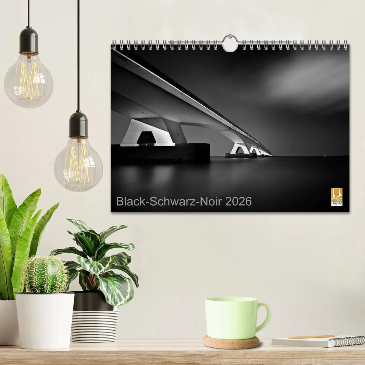 Bild: 9783516213188 | Black-Schwarz-Noir 2026 (Wandkalender 2026 DIN A4 quer), CALVENDO...